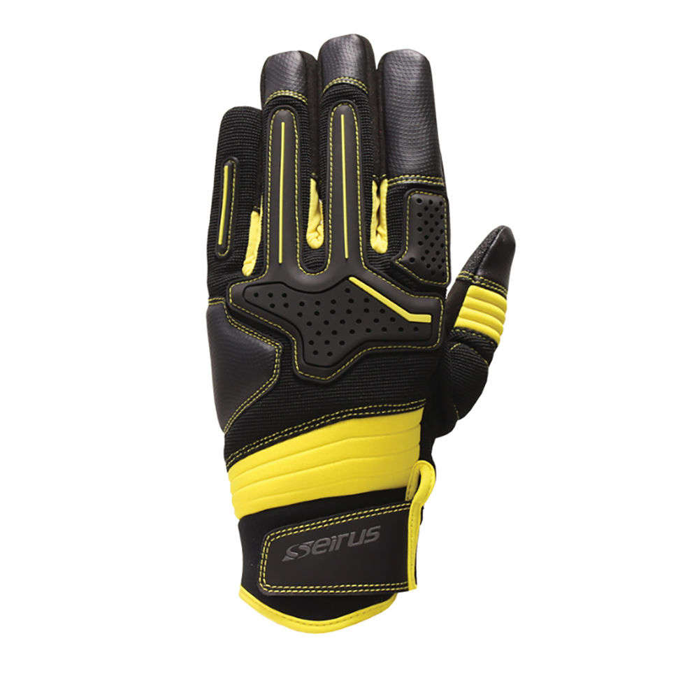 Clothing Seirus Innovation 4.50" HWS WORKMAN DAKOTA GLOVE MENS BLK/YLW 2X • Model: 4.50"